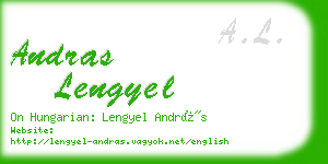 andras lengyel business card